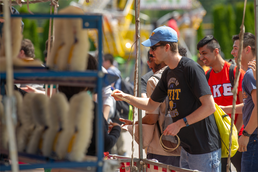 Students at a carnival.