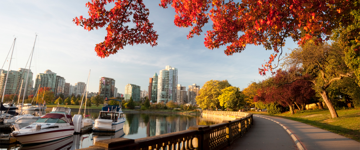 A landscape photo of Vancouver, Canada. 